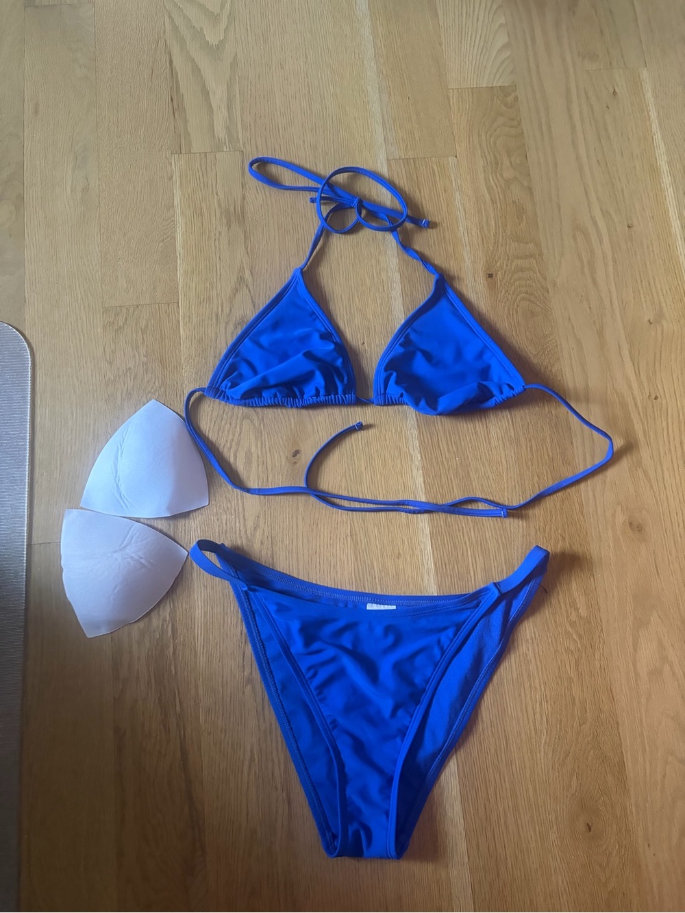 Blue Triangle String Bikini Set - Women's Swim